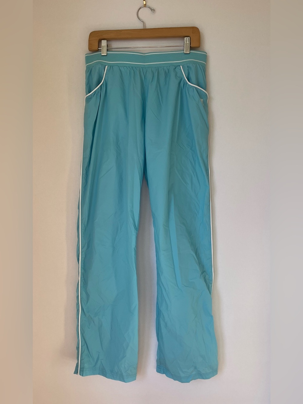 Fila Aqua Athletic Track Pants with White Piping L